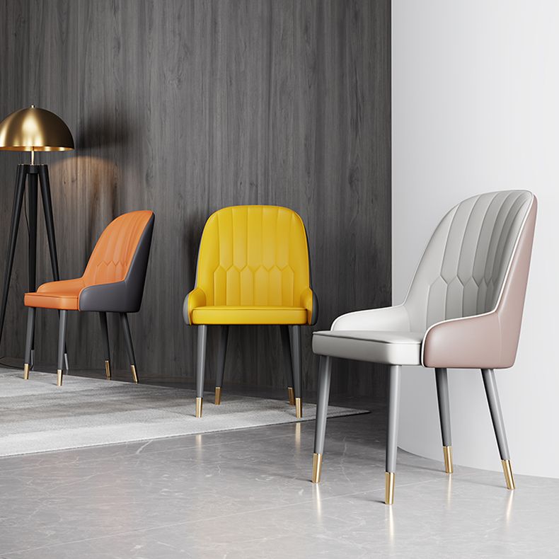 Ensemble de chaises en métal de style scandinave, chaises Parsons pour salle à manger et cuisine