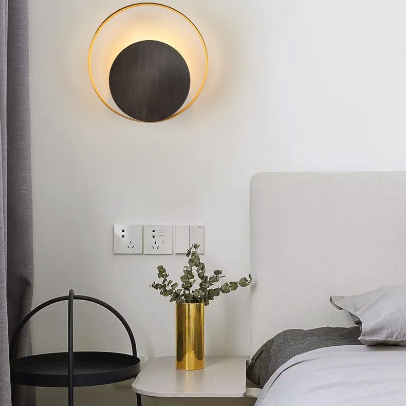 Circle Design Brass Wall Light Sconce Modern Fashion Decoration Sconce Light Fixture