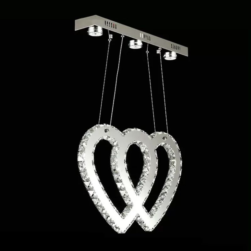 MARCO DE GEOMETRía Araña Candelier Clear Crystal LED moderno colgante de colgante Luz