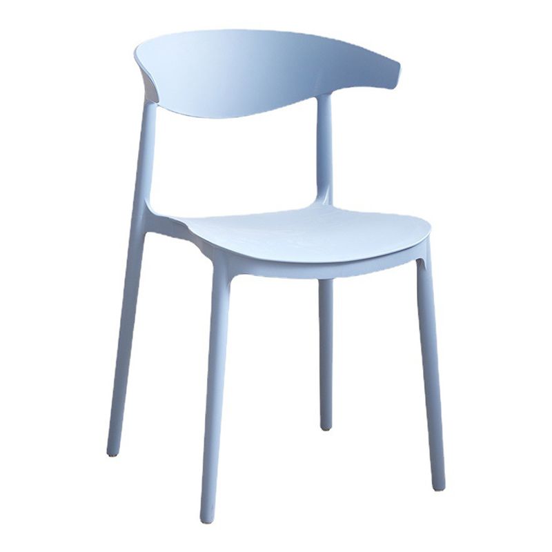 Dining Room Kitchen Dining Chair Open Back Plastic Side Chair