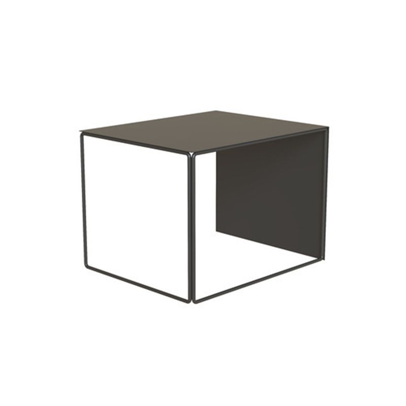 Trestle Coffee Table Mid-Century Modern Iron Coffee Table for Living Room