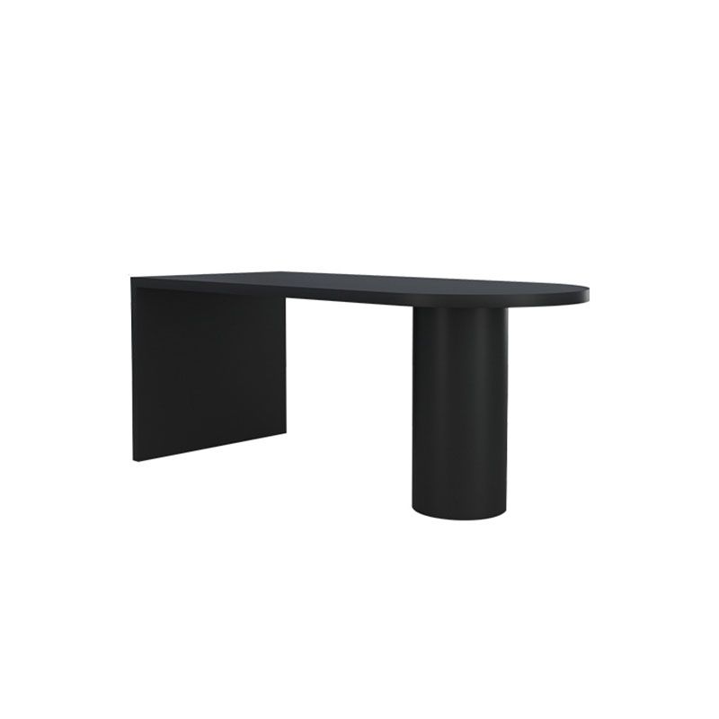 Mesa de madera maciza de forma irregular para restaurante Mesa de isla moderna con pedestal doble