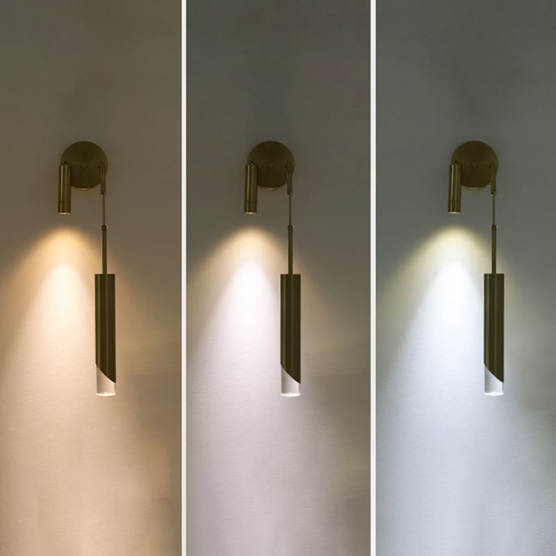 Zeitgenössische Metall Wandleuchter LED -Wandmontageleuchte für Nachtlesen