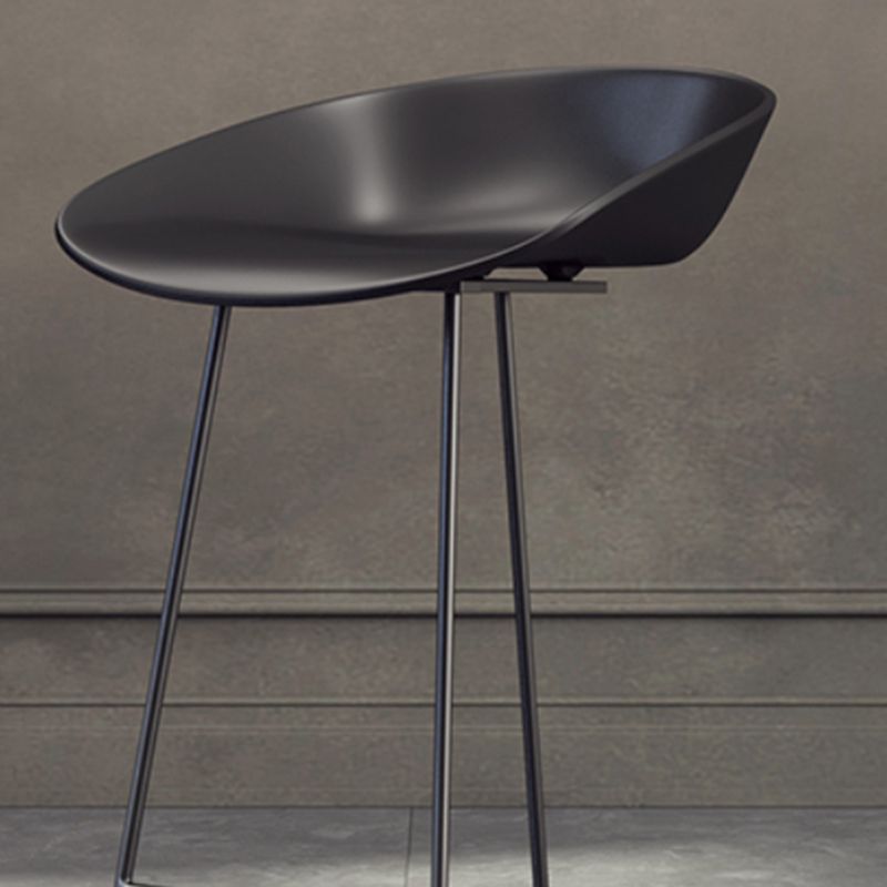 Glam Style Plastic Counter Stool Counter Height Bucket Bar Stool