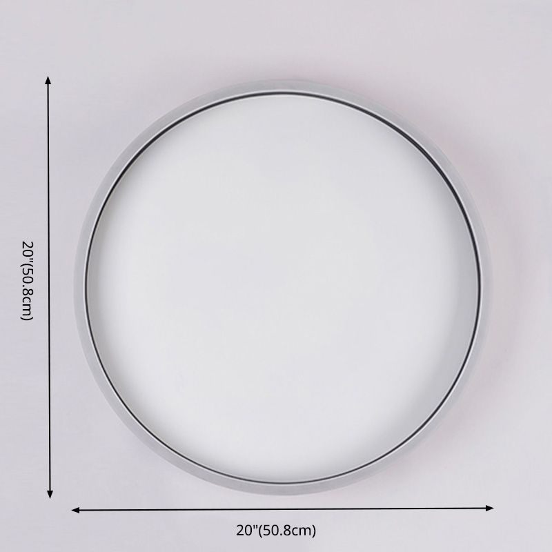 Lámpara de techo de montaje empotrado con anillo circular único y moderno con pantalla acrílica para dormitorio