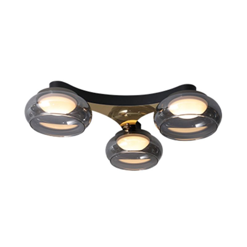 Modernism Flush Mount Glass LED Ceiling Light Fixture for Living Room