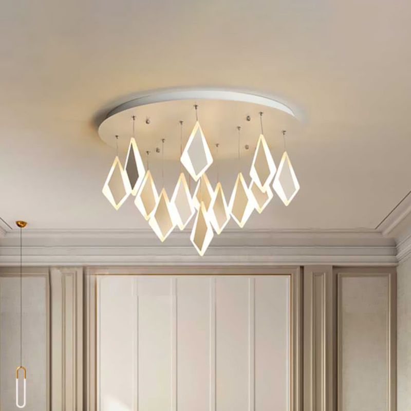 LED Acrylic Drop Flush Mount Light Contemporary 19"/27"/31.5" Wide Bedroom Ceiling Light Fixture in Warm/White Light