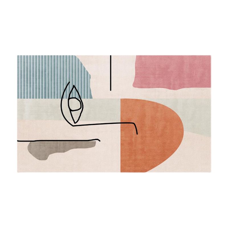 Tapis de couleur de contrat violet Tapis de couleur de couleur mélangée Tapis de support sans glissement pour décoration domestique