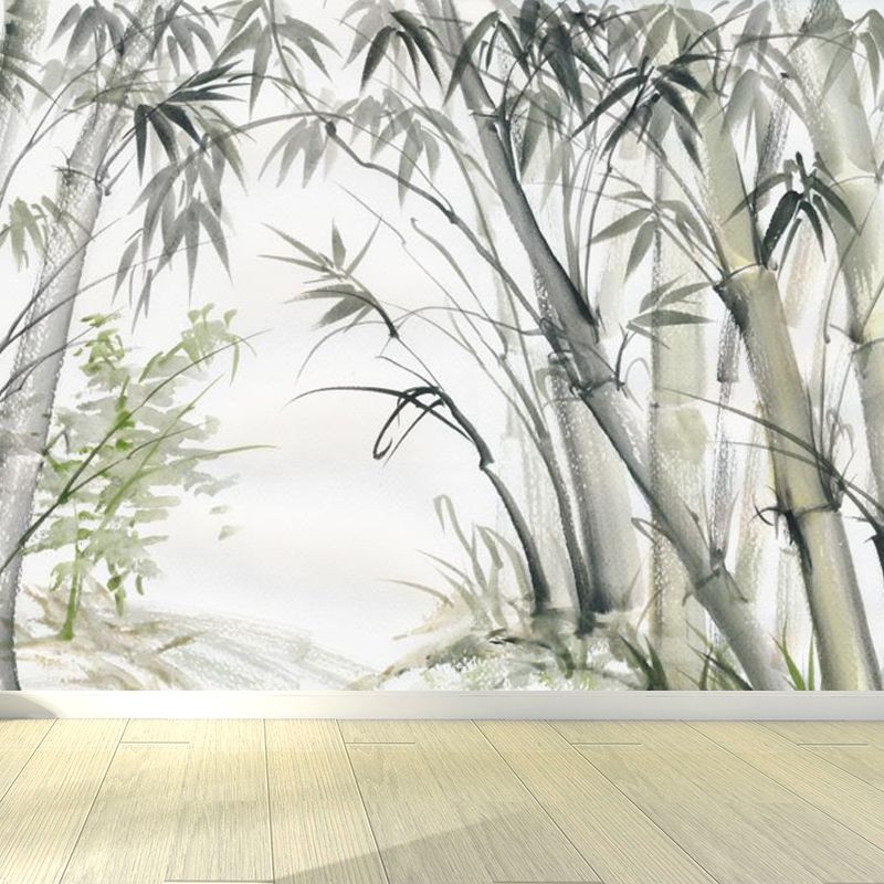 Green Bamboo Grove Wallpaper Mural Waterproofing Wall Decoration for Living Room