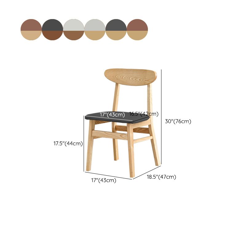 Traditional Kitchen Dining Chairs Solid Wood Open Back Side Chair