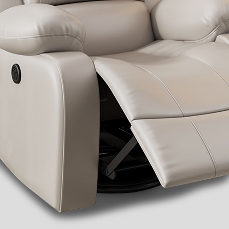Metal Frame Standard Recliner Faux Leather  Recliner Chair with Lumbar