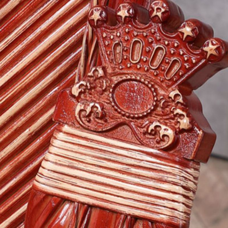 Wicker Traditional Rocking Accent Chair Spindle Rocking Chair for Living Room