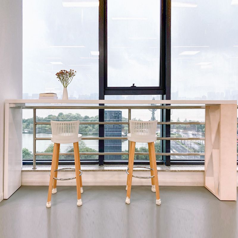 White Table and Stool Set 1/2/3 Pieces Modern Bar Table and Stools
