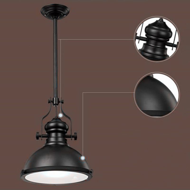 1-Light pivotant joint pendentif commercial éclairage de plafond en métal industriel pour le salon
