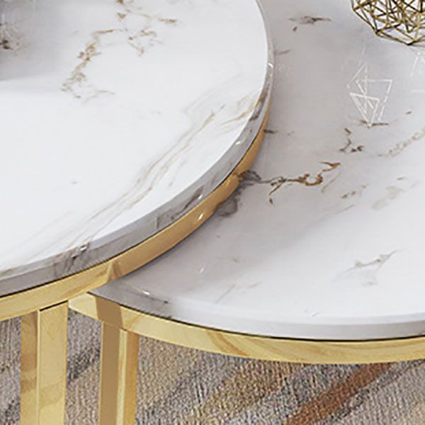 20.47" Tall Contemporary Style Side End Table Metal Round Sofa Side Accent Table