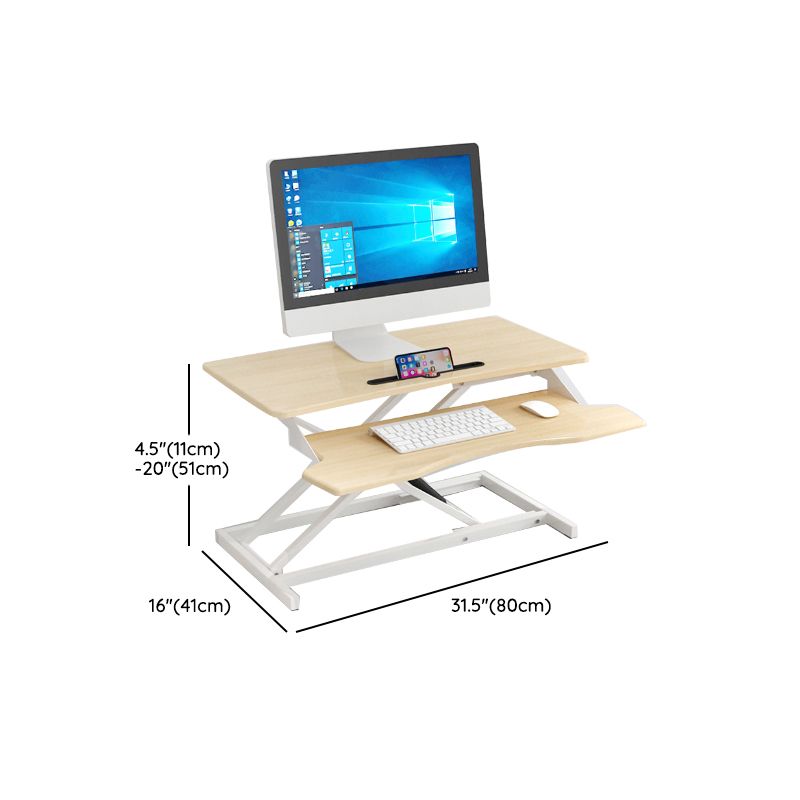 Folding Rectangular Shaped Office Laptop Table Wood in Black/White/Grey