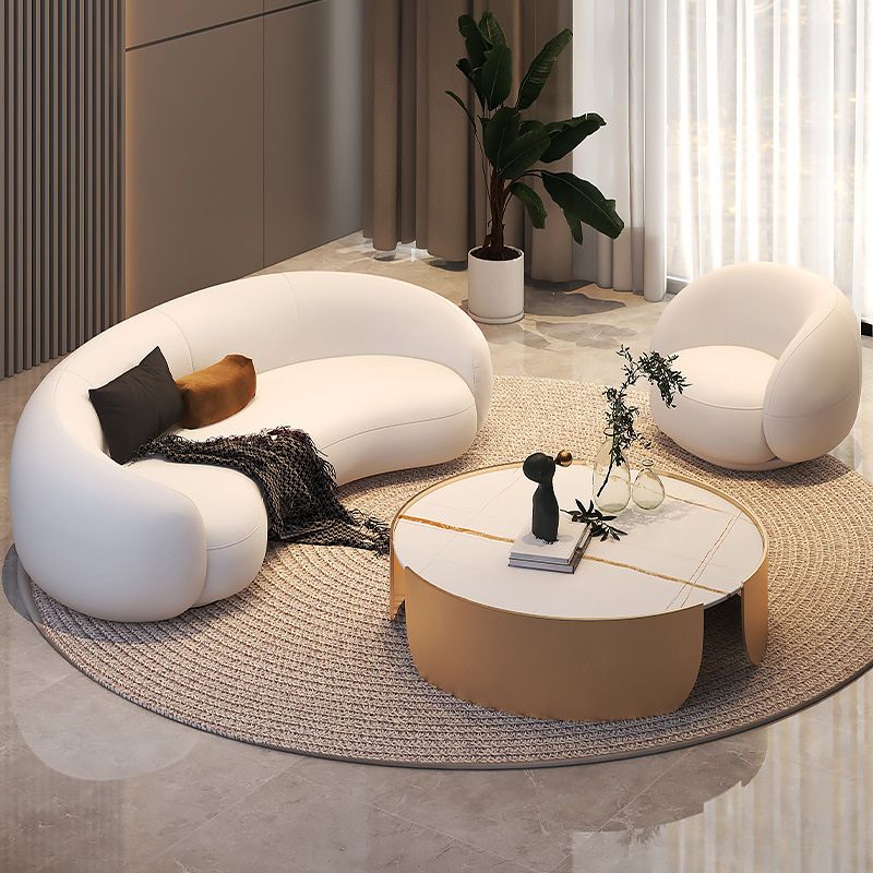Contemporary Velvet/Wool Sofa with Tuxedo Arm and Tight Back