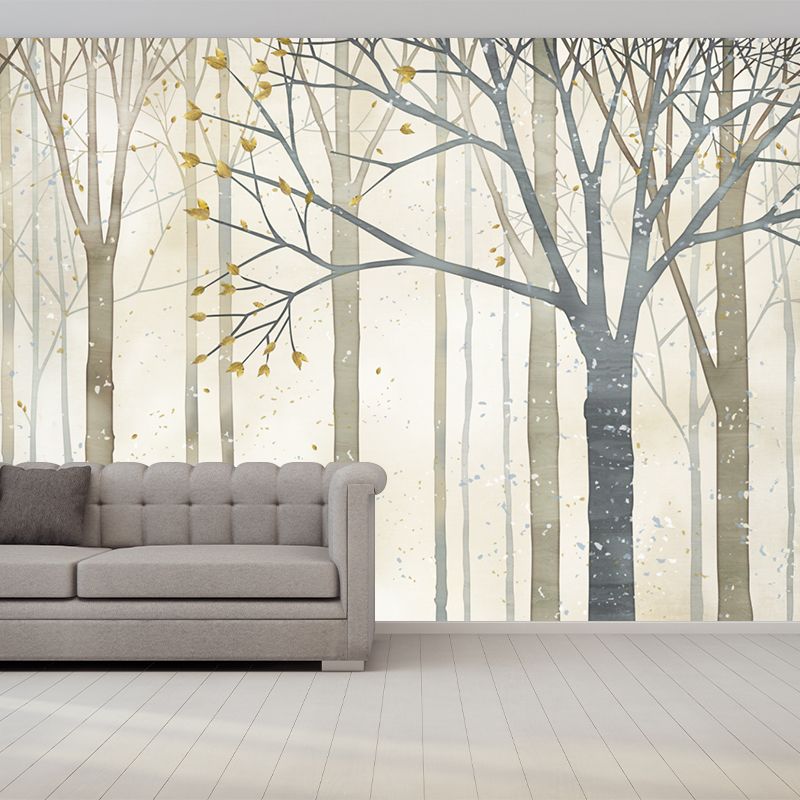 Environment Friendly Tree Murals Decal Full Size Modern Wall Covering for Restaurant