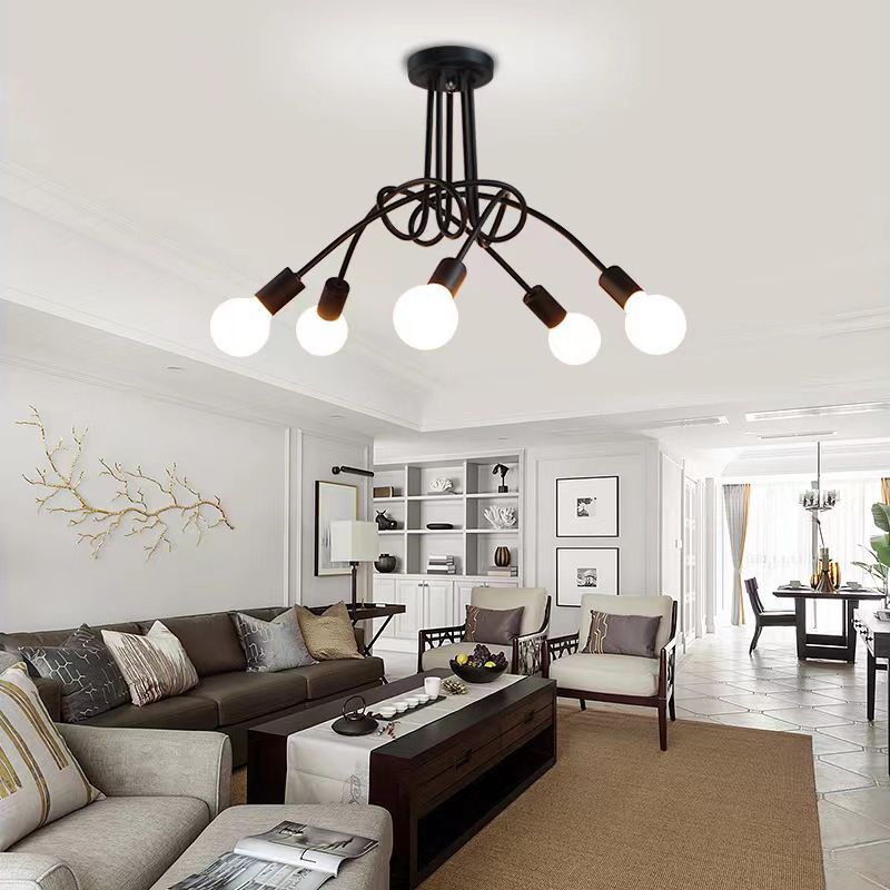 Industrial Ceiling Light Household Flush Mount Light Fixture for Living Room