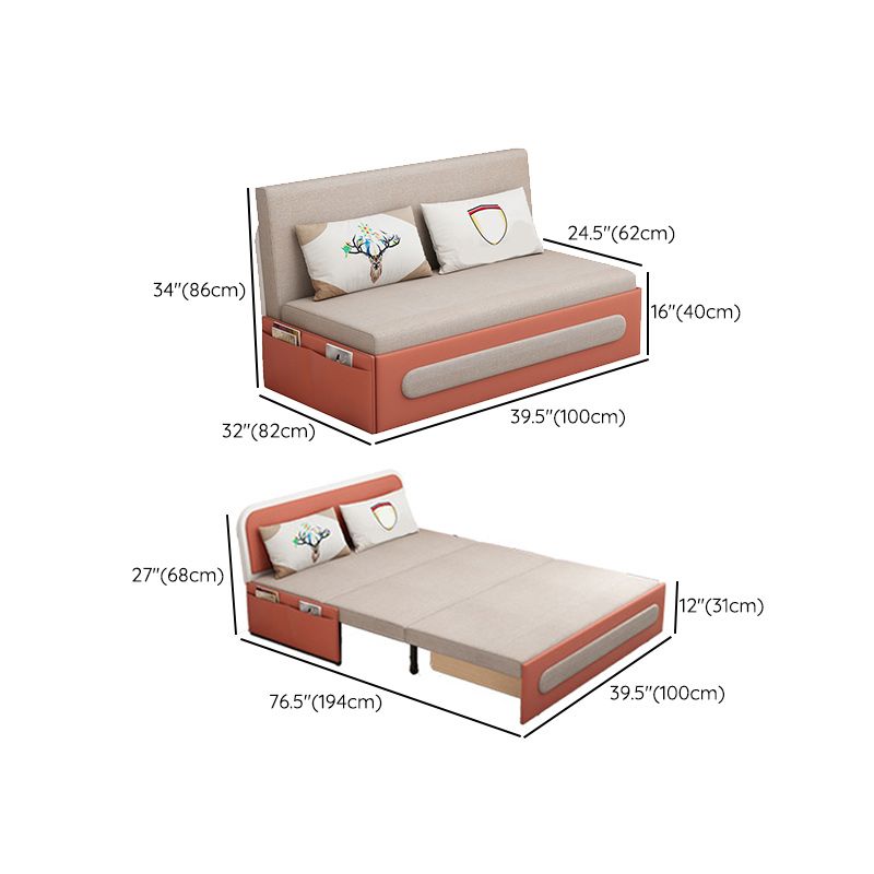 Pillow Included Sofa Futon Armless Cushion Back Convertible Sofa