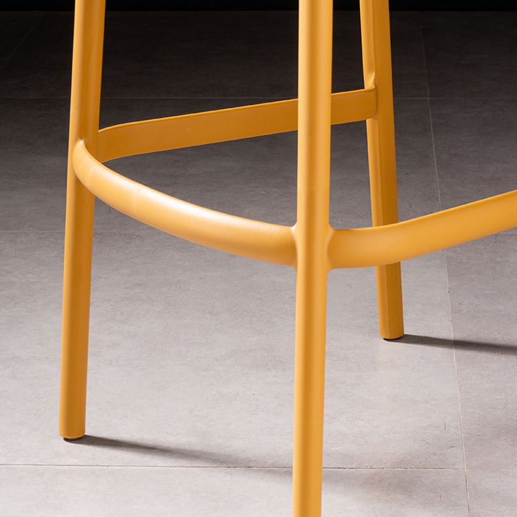 Taburete de bar trasero completo del taburete sin brazos contemporáneo plástico del comedor de la cocina