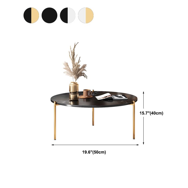 3 Legs Coffee Table Round Solid Wood Coffee Table for Living Room
