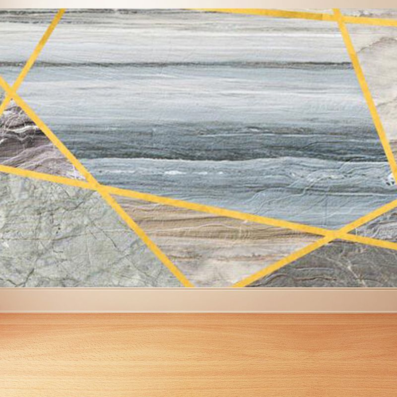 Pastel Color Graphic Mural Decal Moisture Resistant Modern Bathroom Wall Covering