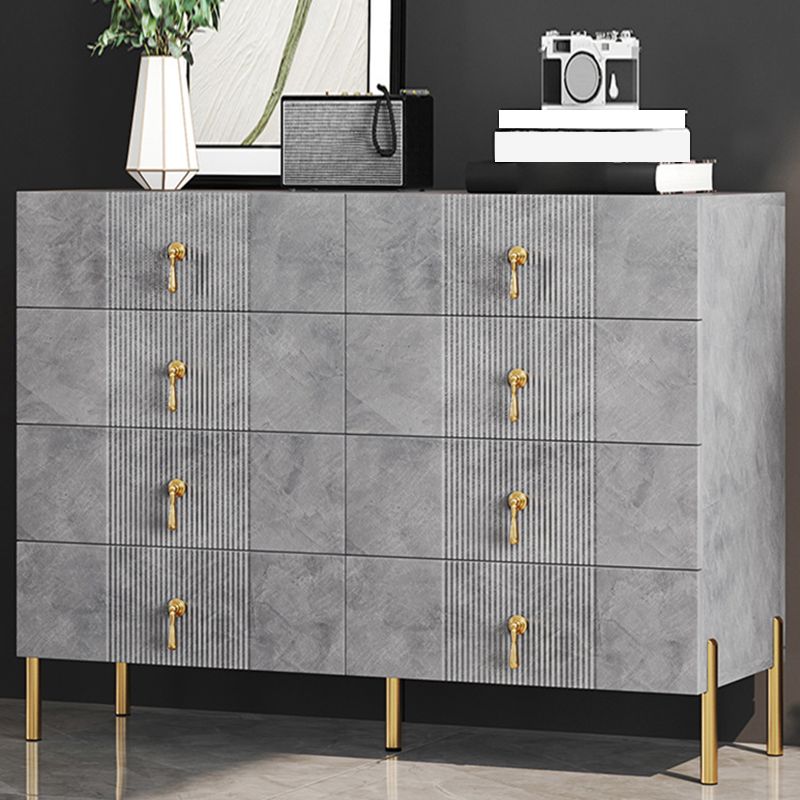 Contemporary Glam Double Dresser Wood Storage Chest Dresser for Home Office