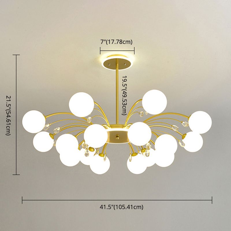 Globe Chandelier Light Fixture Designer Modern Simplicity Milk Glass Pendant Lighting for Restaurant