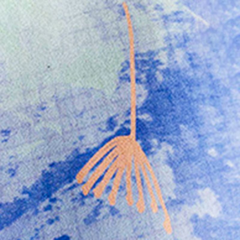 Creative Blue Tone Carpet Washable Abstract Print Indoor Rug Polyester Carpet with Anti-Slip Backing