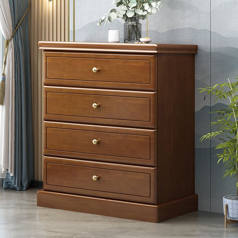 Modern Rectangle Brown Cabinet Knobs Wood Side Cabinet with Drawer