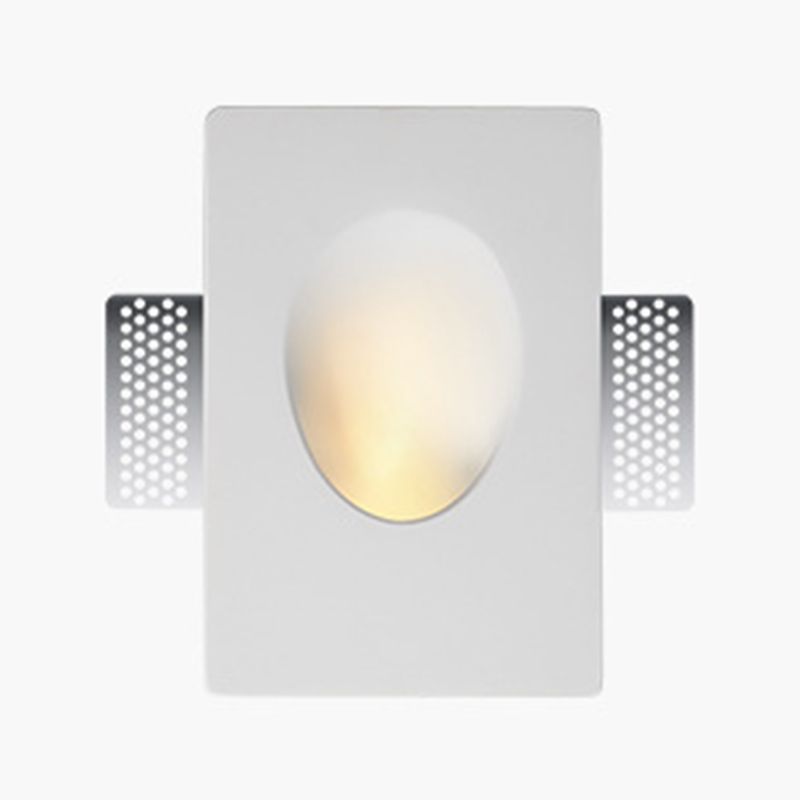 Plaster Embedded LED Wall Sconce Stylish Minimalist White Wall Light for Hallway
