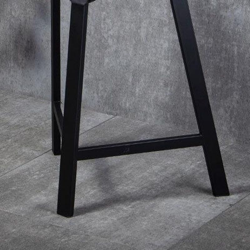 Industrial Low Back Counter Stool Metal Counter Height Stools for Home Use