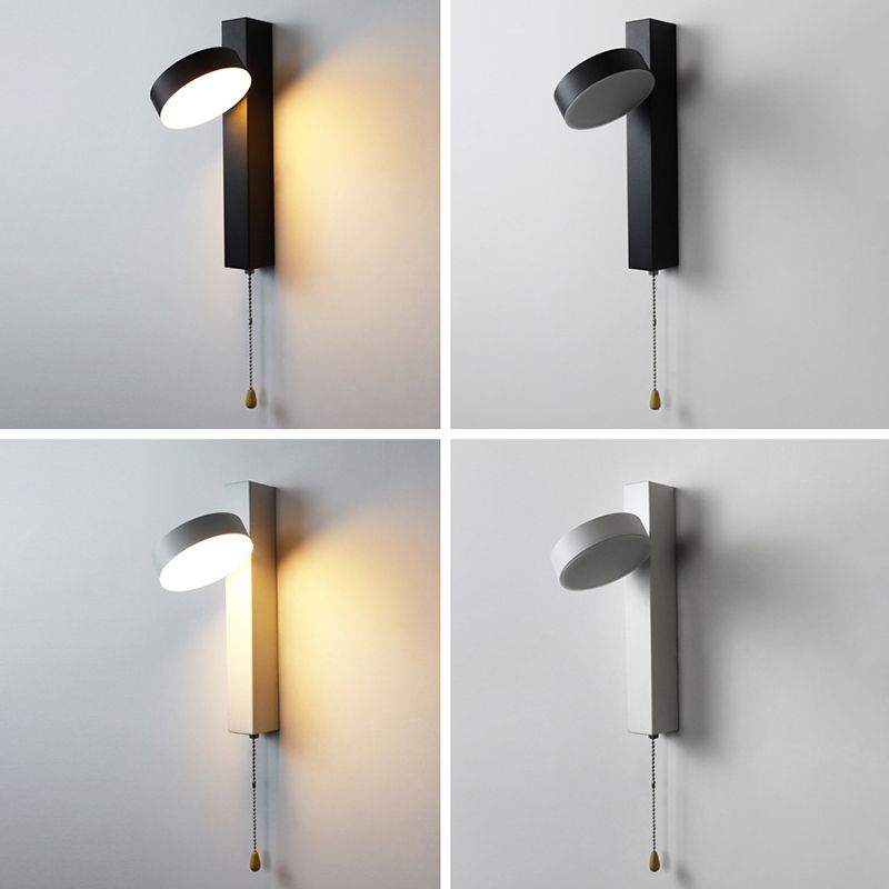 Nordische geometrische Wandleuchte Beleuchtung Metall Wohnzimmer LED -Wandleuchte mit Pull -Kette