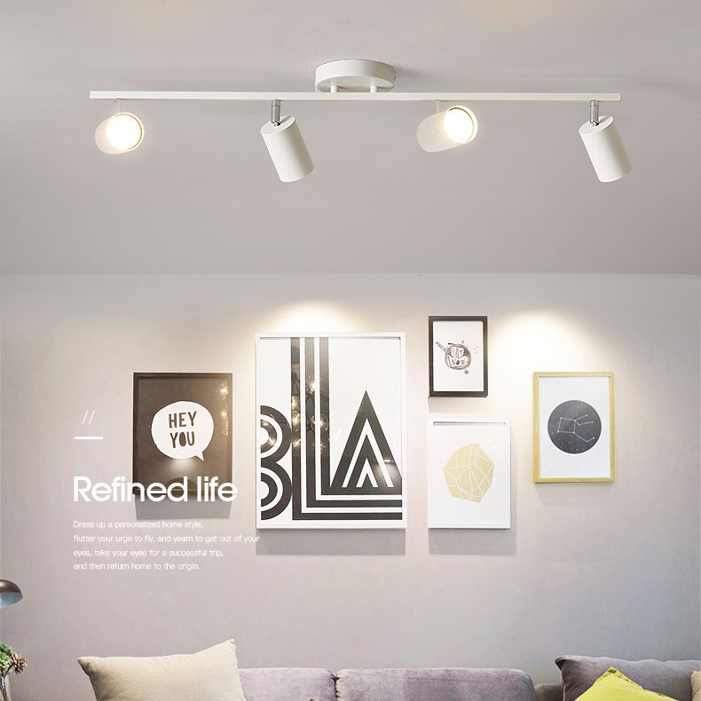 Metal Track Pendant Lighting Super Bright Modern minimalist Style Surface Mounted Spotlight for Home Living Room TV Backdrop