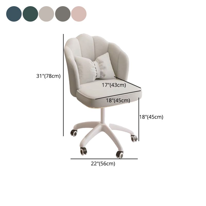 Armless Office Chair with Wheels Modern Task Chair with Low Back