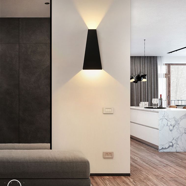 Modern Geometric Wall Mount Lighting Metallic Wall Mounted Lighting for Living Room