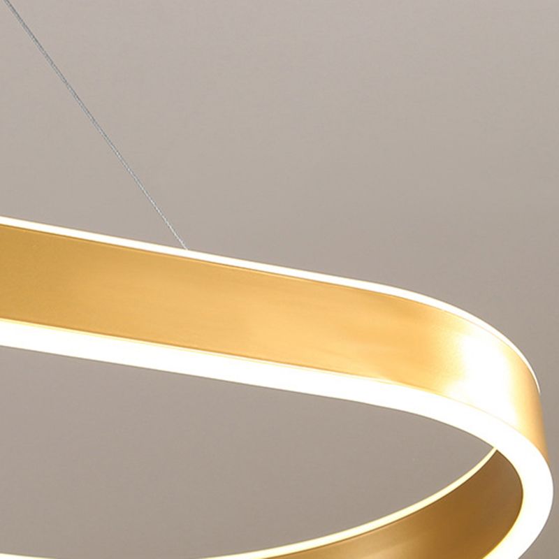 Modern Chandelier Linear Oval Island Lights 2 Light Metal Island Lighting Fixtures