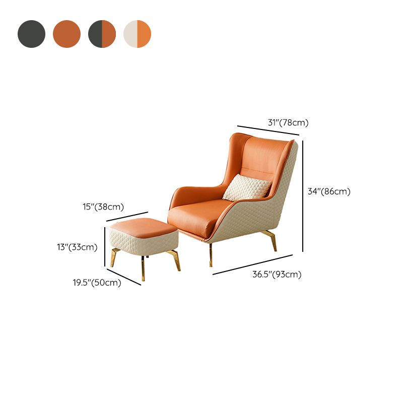 Water Resistant Side Chair Leather Lounge Chair for Living Room