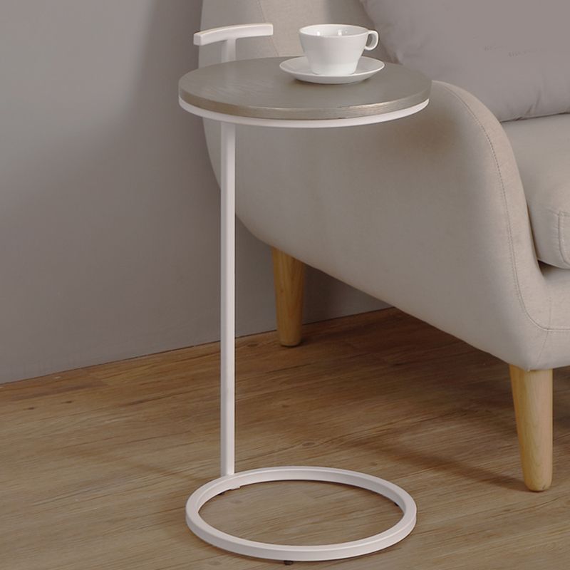 Frame Shaped Base Cocktail Table Multi-color Selection of Wood Material Round Coffee Table