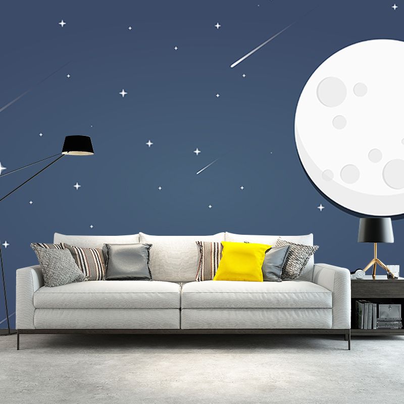 Outer Space Stain Resistant Customized Mural Wallpaper for Living Room Bedroom
