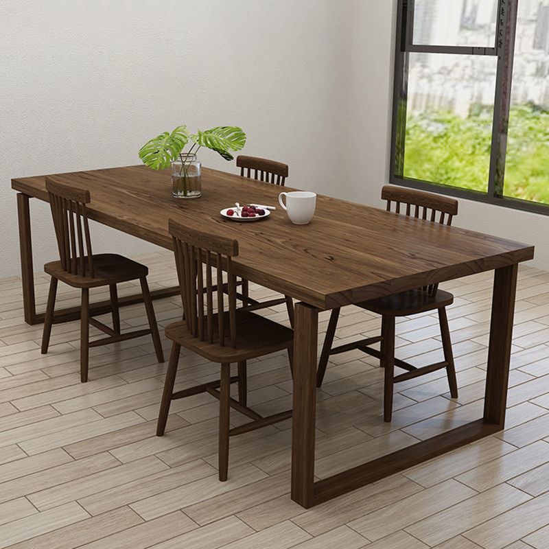 Industrial Medium Wood Furniture 1/4/5 Pcs Standard Height Dining Room Table Set