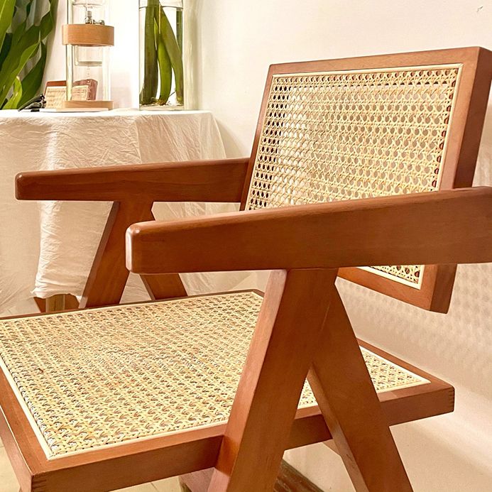 Wooden Dining Side Chairs Modern Indoor-Outdoor Open Back Dining Chair, 20'' Wide
