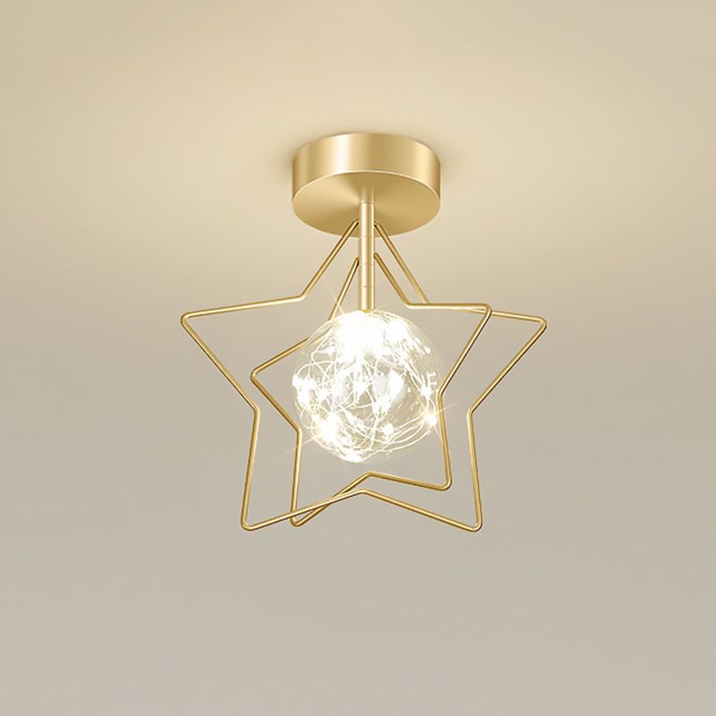 Modernism Metal Ceiling Light Star Flush Mount Lighting for Home