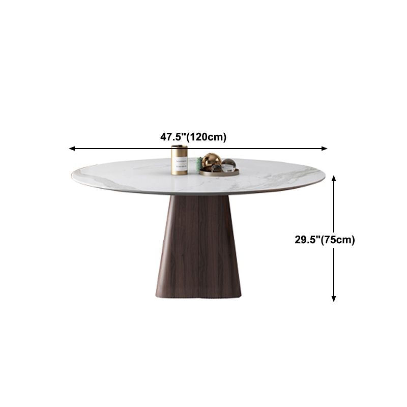 Contemporary Sintered Stone Dining Table Round Dining Room Table