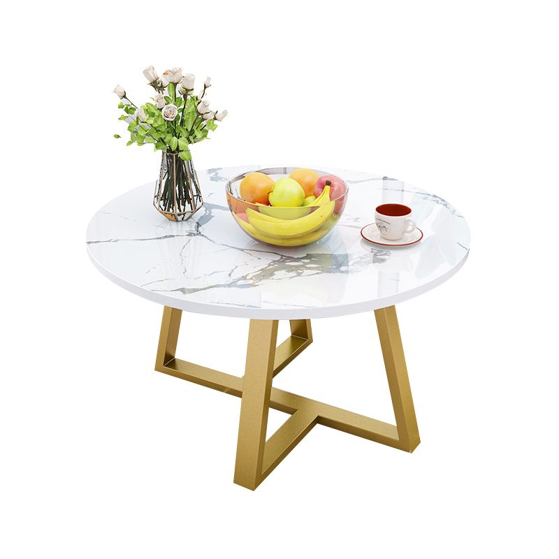 Modern Style White/black/wood/yellow/walnut Round Wood-based Craft Top Coffee Table
