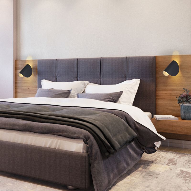 Modern Simple Iron Wall Light Arc Shape LED Rotatable Wall Lamp for Living Room