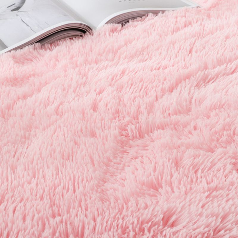 Gray Pure Color Rug Carpet Polyester Simple Carpet Anti-Split Backing Area Carpet for Living Room