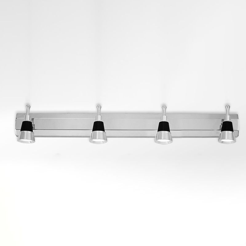 Multi -Leuchten Metallwandbeleuchtung moderner Spiegel Wandmontageleuchte in Silber
