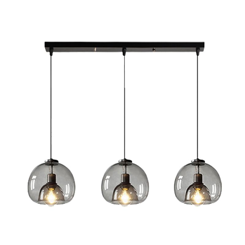 Glass Kitchen Island Pendant Modern Ceiling Fixture for Dining Room